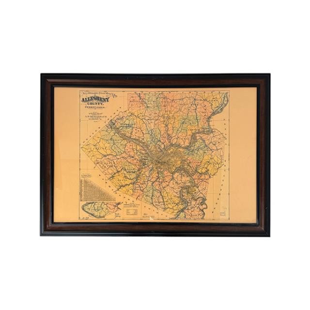 PRINT-Multi-Colored Map of Allegheny County, PA