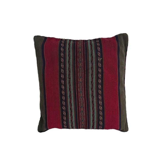 THROW PILLOW-Red/Turquiose/Green Striped Pillow