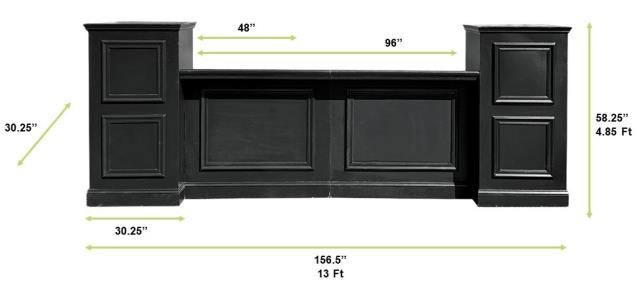 Painted Windowpane 4Piece Modular Bar