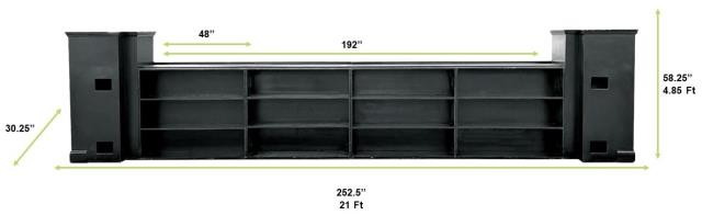 Painted Windowpane 6Piece Modular Bar