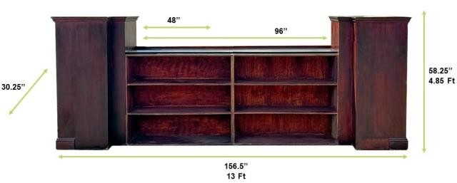 Mahogany Windowpane 4Piece Modular Bar