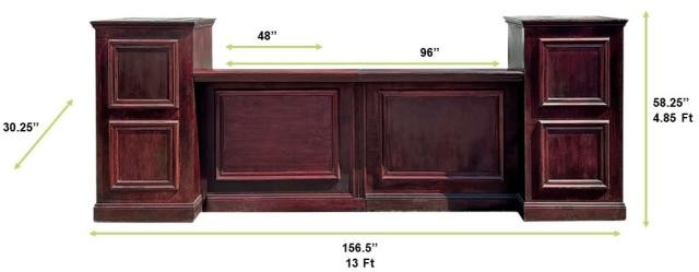 Mahogany Windowpane 4Piece Modular Bar