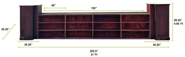 Mahogany Windowpane 6Piece Modular Bar