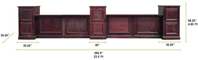 Mahogany Windowpane 7Piece Modular Bar