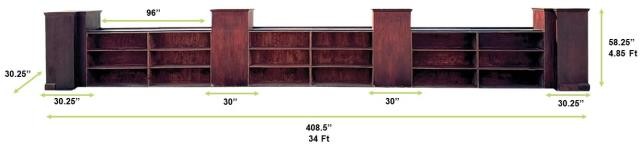 Mahogany Windowpane 10Piece Modular Bar