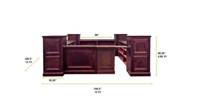 Mahogany Windowpane 12Piece Modular Bar (Square)