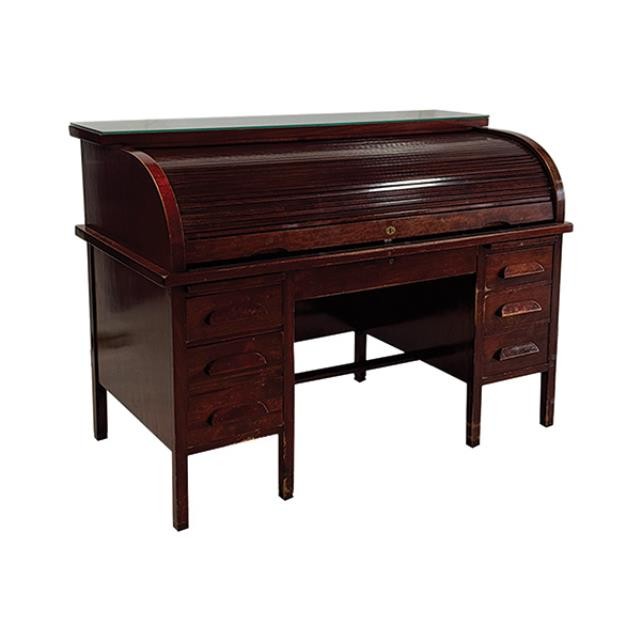 DESK-Modern Mahogany Rolltop Desk