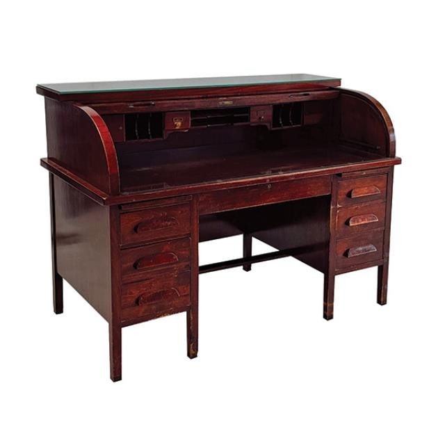 DESK-Modern Mahogany Rolltop Desk