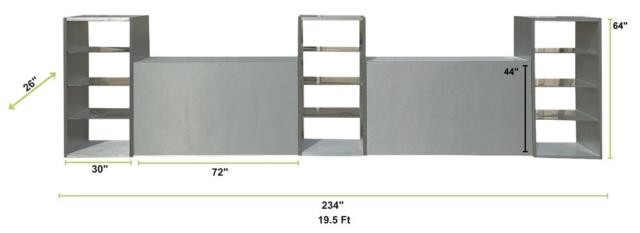 Aluminum 5Piece Tall Modular Bar