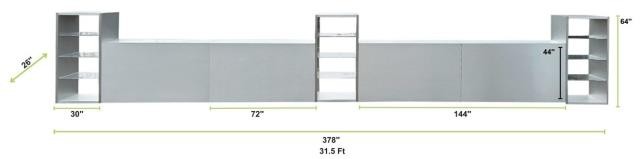 Aluminum 7Piece Modular Bar