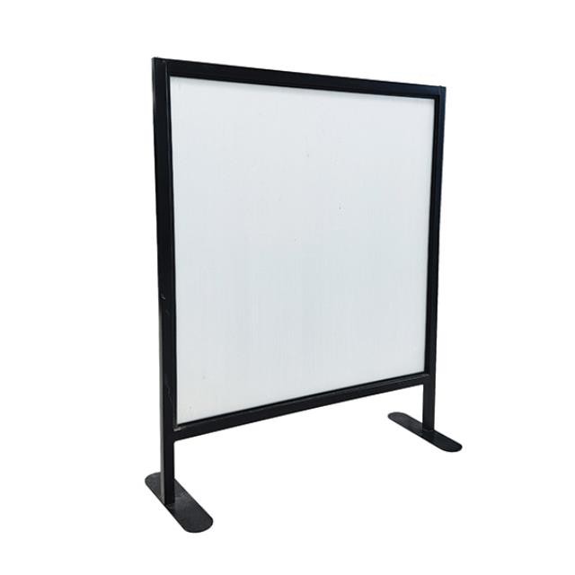 SCREEN-Frosted Panel w|Black Metal Frame