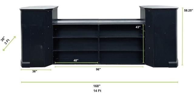 Black Tub 4Piece Modular Bar