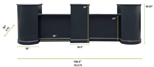 Black Tub 5Piece Modular Bar