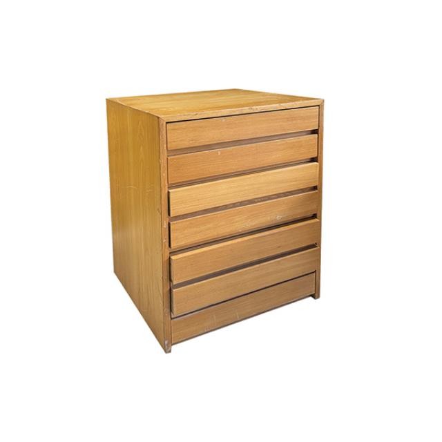 (40070186)NIGHT STAND-MCM Blonde Wood w|Drawers-27.75"H