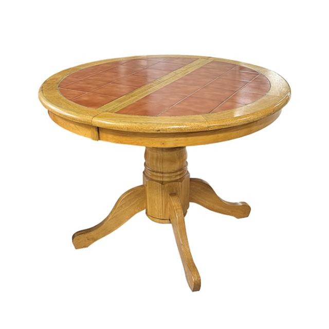 (40608906)DINING TABLE-Terracotta Tiled Top Round Table