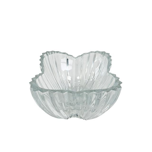 (25677080)DECORATIVE BOWL-Glass Tulip Ribbed Panel Bowl