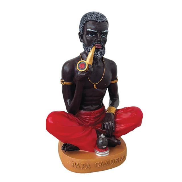 (52170149)STATUE-Papa Candelo-Man Smoking Pipe