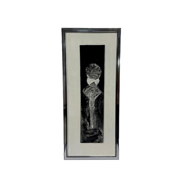 (85210785)PAINTING-Black & White Abstract Vertical Painting