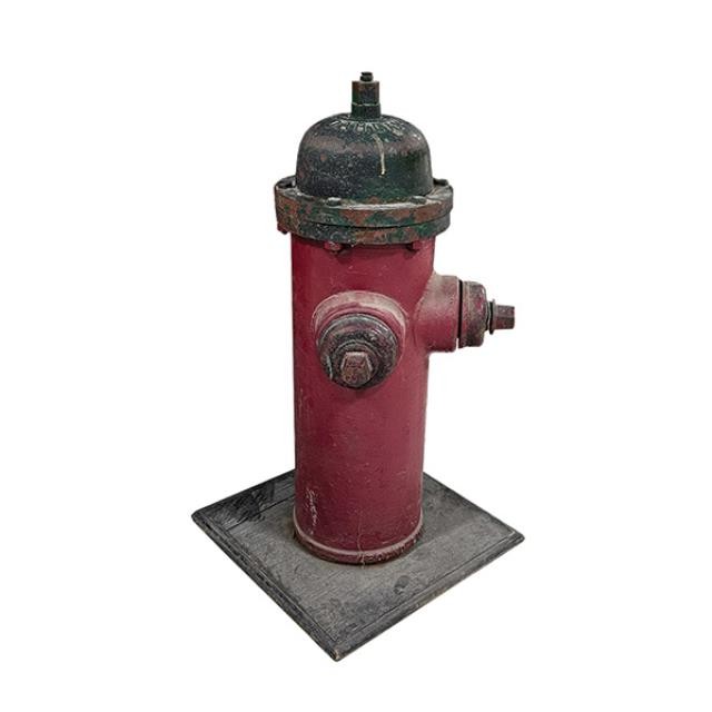 (48000013)FIRE HYDRANT-Authentic Dull Red w|Black Top